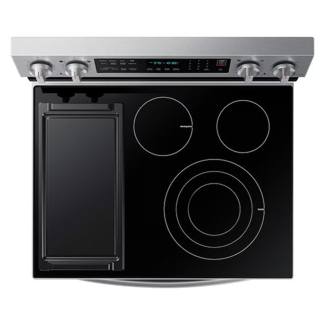 Mora 30-in Smooth Surface 5 Elements 5.8-cu ft Steam-Cleaning Air Fry  Convection Oven Freestanding Electric Range