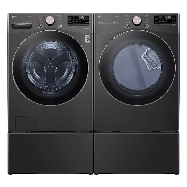 LG TurboWash 360 4.5-cu ft High Efficiency Stackable Steam Cycle Smart Front-Load Washer (Black Steel) ENERGY STAR - WL APPLIANCES