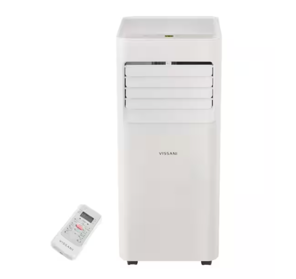 5,000 BTU 115-Volt Portable Air Conditioner for 150 sq. ft. Rooms with Dehumidifier and Remote in White