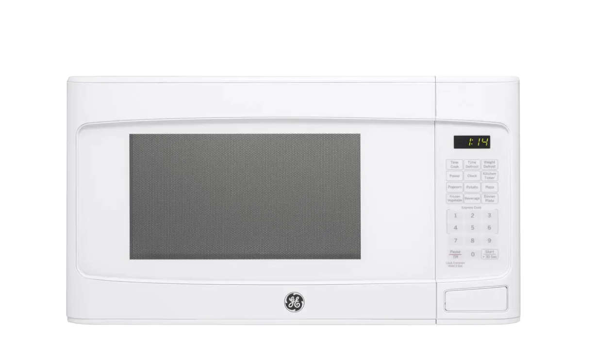 GE 1.1 cu. ft. Countertop Microwave in White