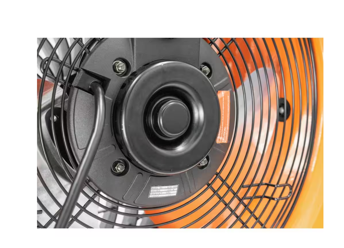 Commercial Electric 16 in. 3-Speed Drum Floor Fan in Orange High Velocity Turbo