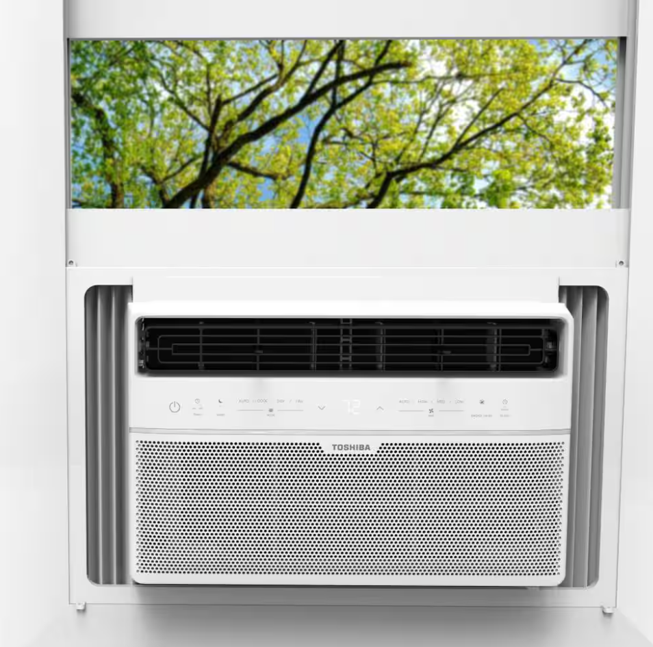 Toshiba 18,000 BTU 208/230 Volt Smart Wi-Fi Touch Control Window Air Conditioner with Remote for upto 1,000 sq. ft.