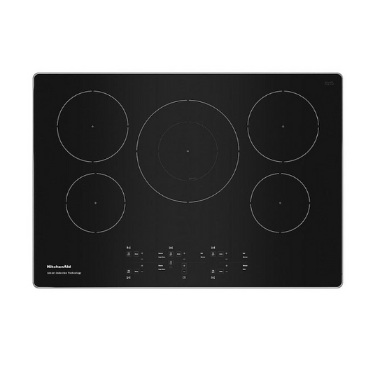 KitchenAid - 30" Built-In Electric Induction Cooktop with 5 Elements - Stainless Steel Model:KCIG550JSS