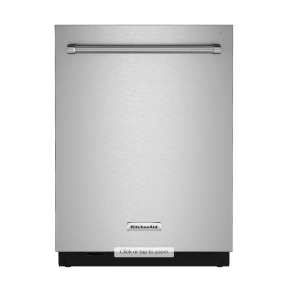 KitchenAid - Top Control Built-In Dishwasher with Stainless Steel Tub, FreeFlex Third Rack, 44dBA - Stainless Steel Model:KDTM604KPS