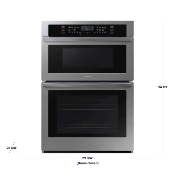 Samsung - 30" Microwave Combination Wall Oven with WiFi - Stainless Steel Model:NQ70T5511DS