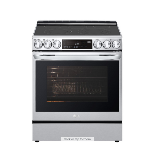 LG - 6.3 Cu. Ft. Slide-In Electric True Convection Range with EasyClean and Air Fry - Stainless Steel