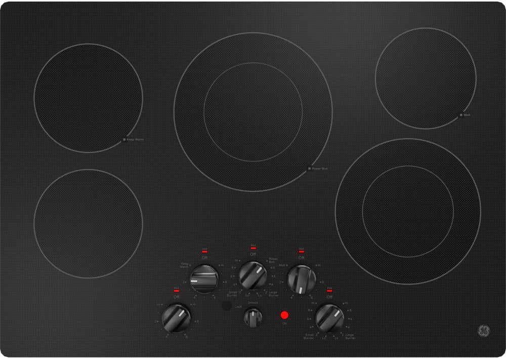 GE 30" Built-In Knob Control Electric Cooktop JEP5030DTBB