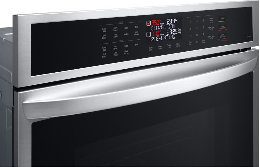 LG - 30" Smart Built-In Electric Convection Double Wall Oven with Air Fry - Stainless Steel Model:WDEP9423F